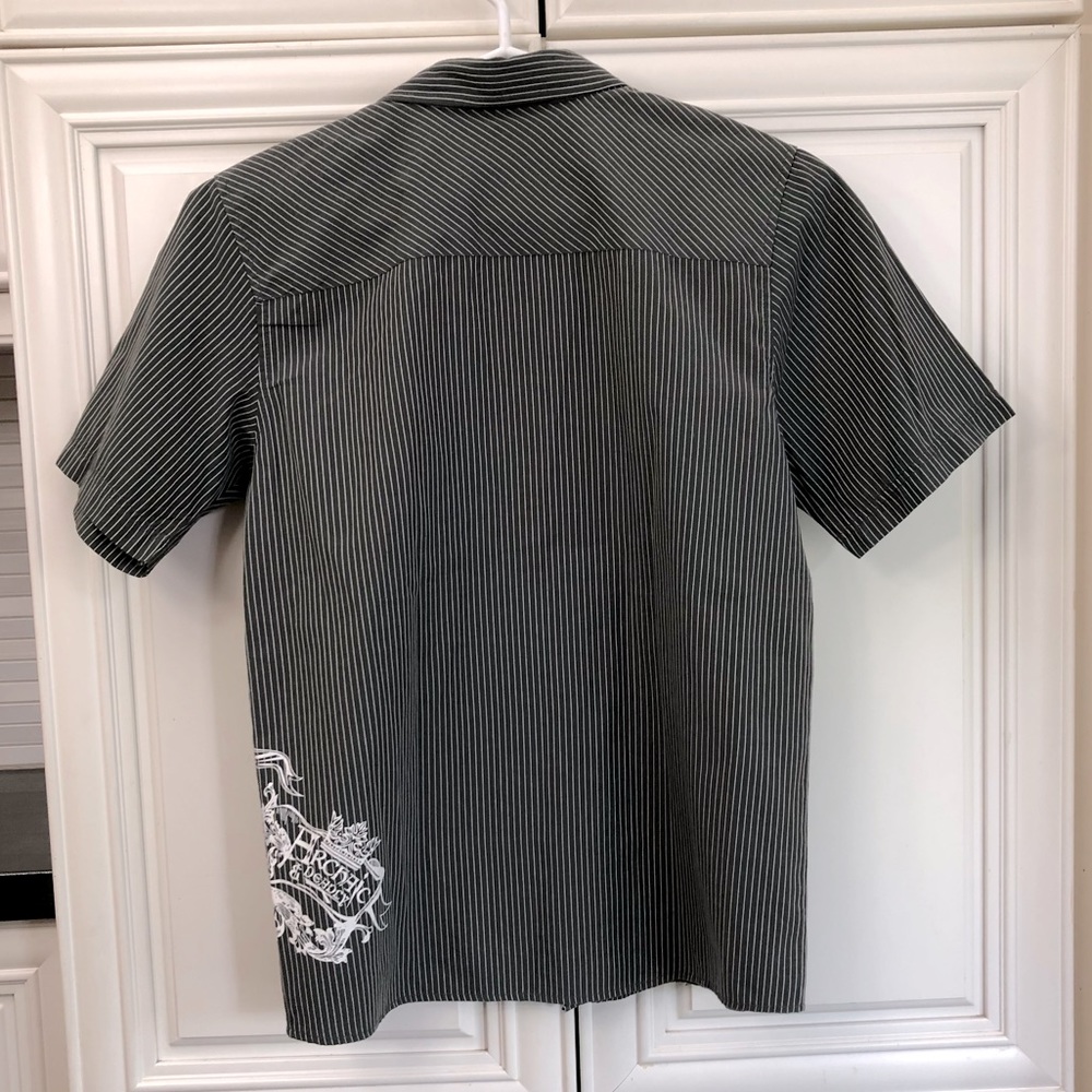 Boys' Black Striped Shirt with Dragon Design - Picture 7 of 7